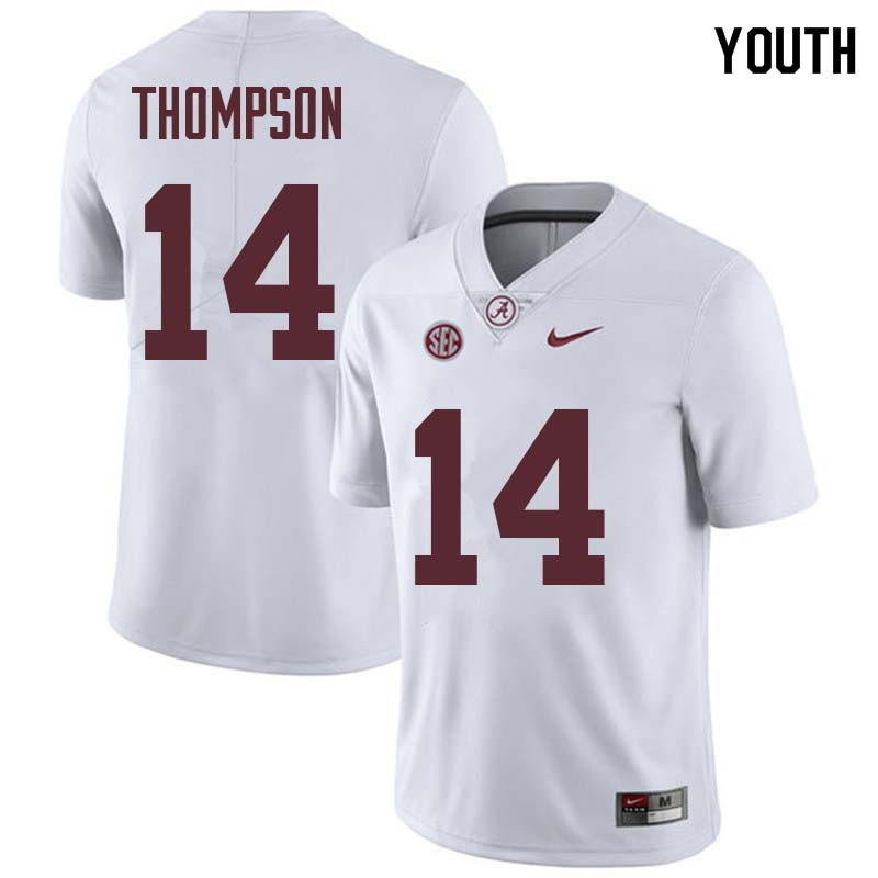 Youth #14 Deionte Thompson Alabama Crimson Tide College Football Jerseys Sale-White